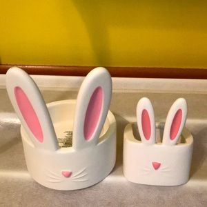 NWT Bunnies 🐰 3- Wick Candle Holder & Hand Soap Holder For BBW Soap